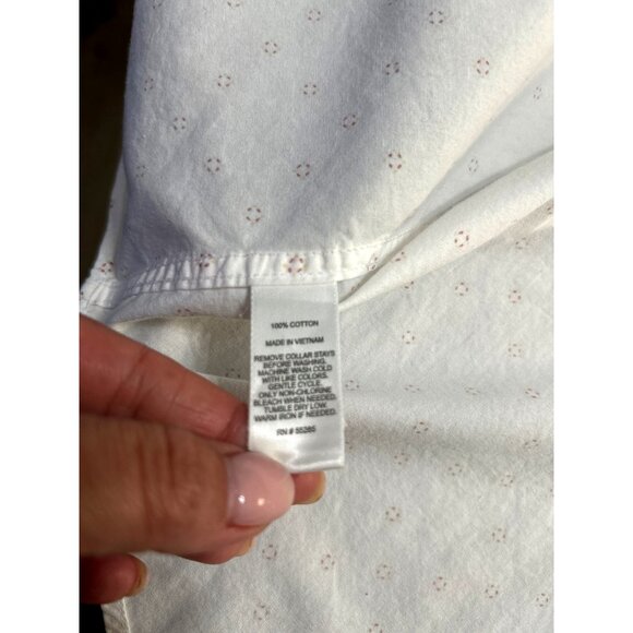 Express Mens White Short Sleeve Button-Up Shirt XL 100% Cotton - Picture 4 of 8